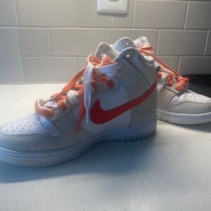 Nike Dunk High First Use White Sail Orange (Women's) 6.5 US